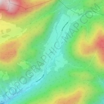 Topografische Karte Pyhrn, Höhe, Relief