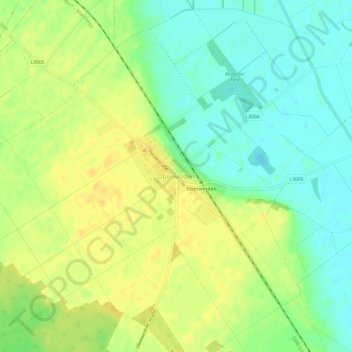 Topografische Karte Oberweiden, Höhe, Relief