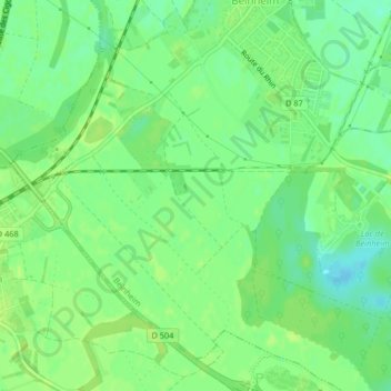 Topografische Karte Fliessen, Höhe, Relief
