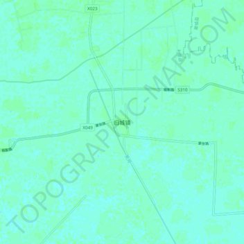 Topografische Karte 旧城镇, Höhe, Relief