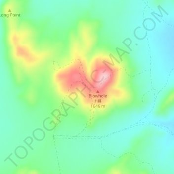 Topografische Karte Nutty Putty Cave, Höhe, Relief