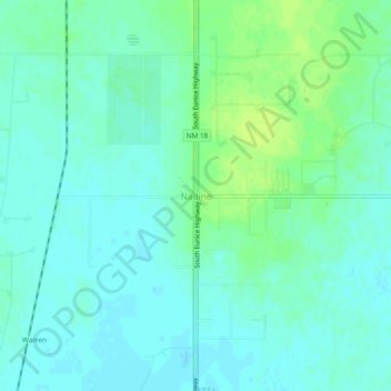 Topografische Karte Nadine, Höhe, Relief