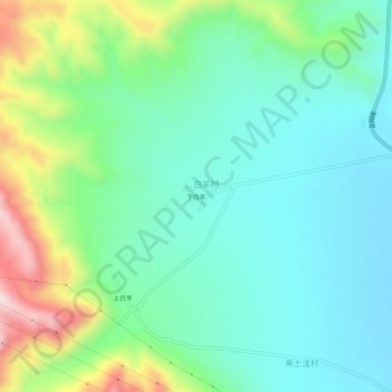 Topografische Karte 下白羊, Höhe, Relief