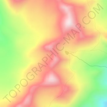 Topografische Karte 冷嘎措垭口, Höhe, Relief