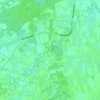 Topografische Karte Wolfersveen, Höhe, Relief