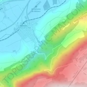 Topografische Karte Grotte de la Cascade, Höhe, Relief