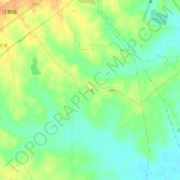 Topografische Karte 三教, Höhe, Relief