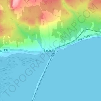 Topografische Karte Barachois, Höhe, Relief