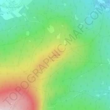 Topografische Karte Rudolfstein, Höhe, Relief