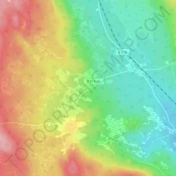 Topografische Karte Nederhögen, Höhe, Relief