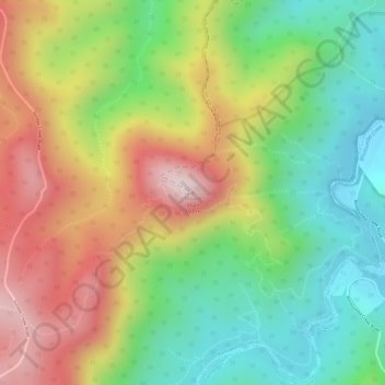 Topografische Karte Mount Allan, Höhe, Relief