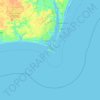 Topografische Karte Bald Head Island, Höhe, Relief