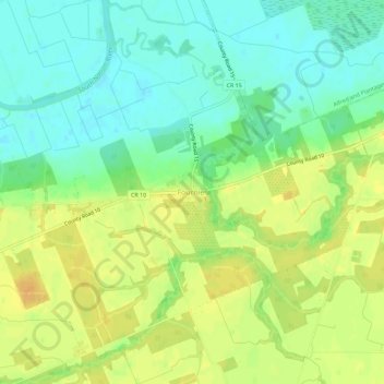 Topografische Karte Fournier, Höhe, Relief