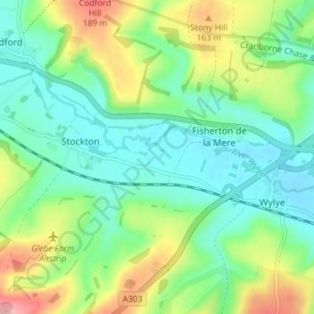 Topografische Karte Bapton, Höhe, Relief