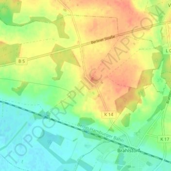 Topografische Karte Dammereez, Höhe, Relief