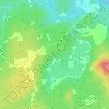 Topografische Karte Musquash, Höhe, Relief