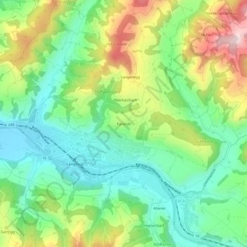 Topografische Karte Fansrüti, Höhe, Relief
