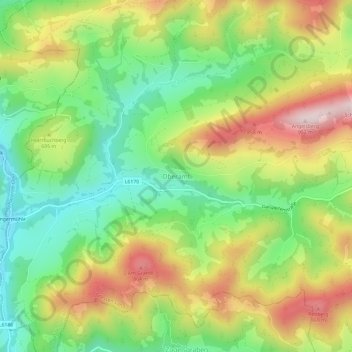 Topografische Karte Oberamt, Höhe, Relief