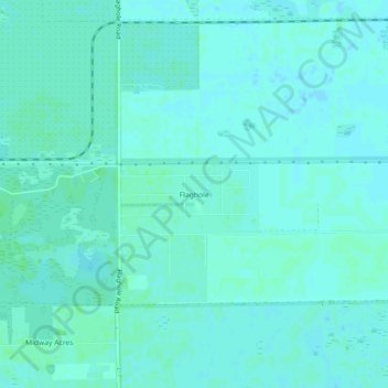 Topografische Karte Flaghole, Höhe, Relief