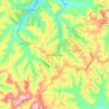 Topografische Karte Eureka Springs, Höhe, Relief