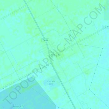 Topografische Karte Lane City, Höhe, Relief