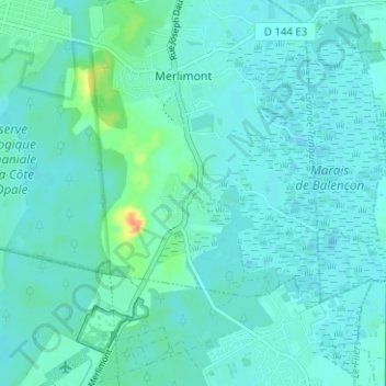 Topografische Karte L'Épy, Höhe, Relief