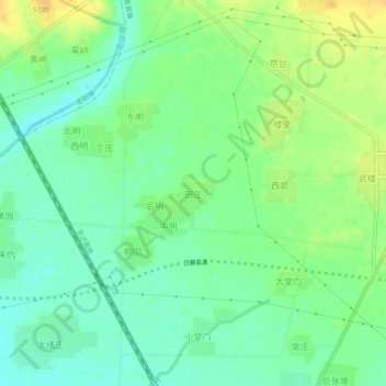 Topografische Karte 田庄, Höhe, Relief