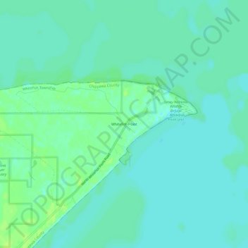 Topografische Karte Whitefish Point, Höhe, Relief