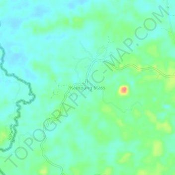 Topografische Karte Kampung Stass, Höhe, Relief