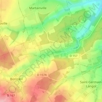 Topografische Karte La Rabotière, Höhe, Relief