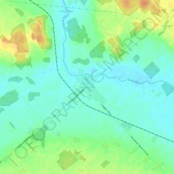 Topografische Karte Kinburn, Höhe, Relief