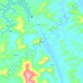 Topografische Karte 拉山, Höhe, Relief