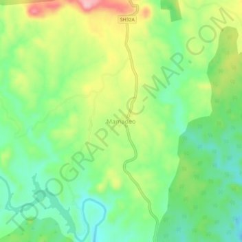 Topografische Karte Mamadeo, Höhe, Relief