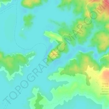 Topografische Karte Granadilla, Höhe, Relief