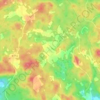 Topografische Karte Skinnarp, Höhe, Relief