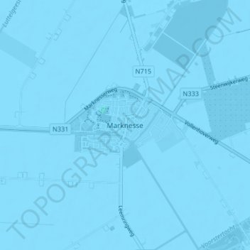 Topografische Karte Marknesse, Höhe, Relief