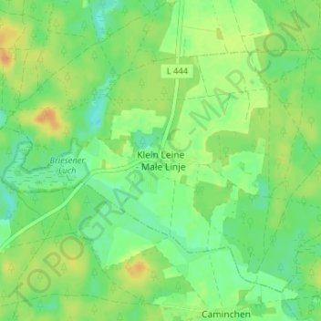 Topografische Karte Klein Leine, Höhe, Relief