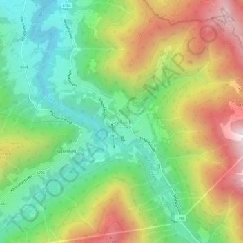 Topografische Karte Großsölk, Höhe, Relief