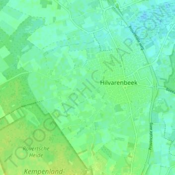 Topografische Karte Klein Loo, Höhe, Relief