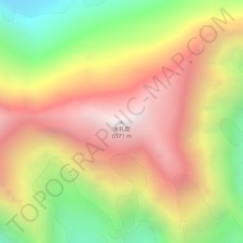 Topografische Karte 木扎提, Höhe, Relief