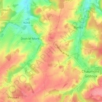Topografische Karte Tout-Vent, Höhe, Relief