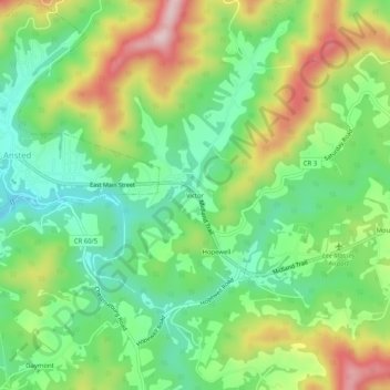 Topografische Karte Victor, Höhe, Relief