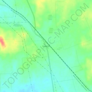 Topografische Karte Singleton, Höhe, Relief