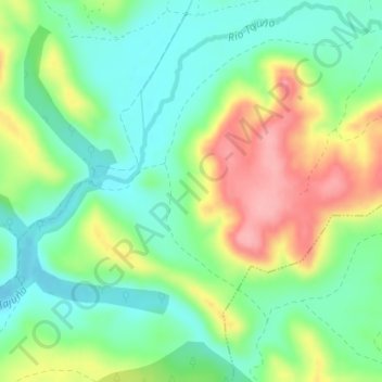 Topografische Karte El Cerrejón, Höhe, Relief