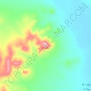 Topografische Karte 敖包图, Höhe, Relief