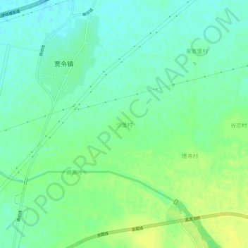 Topografische Karte 沙堡村, Höhe, Relief