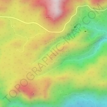 Topografische Karte 鬼空里, Höhe, Relief
