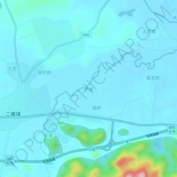 Topografische Karte 罗城, Höhe, Relief