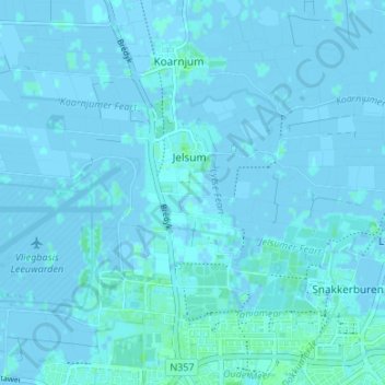 Topografische Karte Finsterbuorren, Höhe, Relief