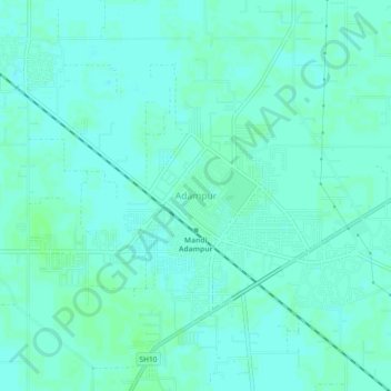 Topografische Karte Adampur, Höhe, Relief